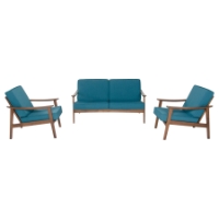 Modrest Ridge Sofa Set - Blue, Walnut