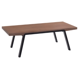 Modrest Rhett Modern Coffee Table - Walnut, Black 