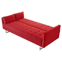 Divani Casa Tejon Sofa Bed - Red, Tufted