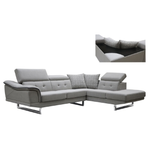 Divani Casa Gaviota Sectional Sofa - Gray 