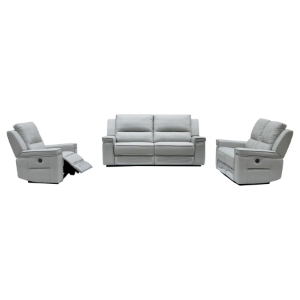 Divani Casa Hearst Sofa Set - Recliners, Light Gray 
