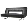 Divani Casa Wilshire Fold-Out Leatherette Sofa Bed - Black - VIG-VGMB0926-BLK