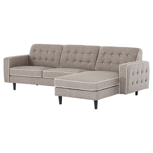 Divani Casa Sectional Sofa - Gray Fabric 