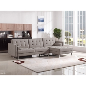 Divani Casa Smith Sectional Sofa - Brown 