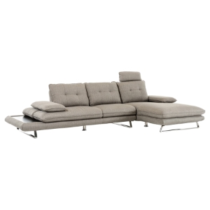 Divani Casa Porter Sectional Sofa - Gray 