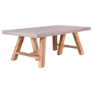 Modrest Civic Modern Rectangular Coffee Table - Dark Gray and Beige 