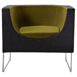 Modrest Tulane Accent Chair - Gray, Green 