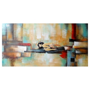 Modrest 0462 Abstract Woman Oil Painting - Multicolor 