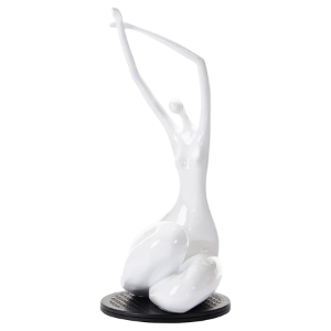 Modrest Lass Sculpture - White 