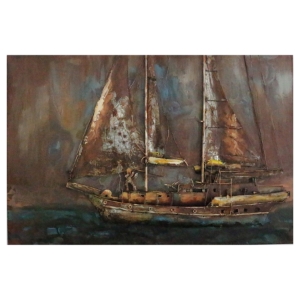Modrest Pinnace Modern Boat Painting - Rectangular 