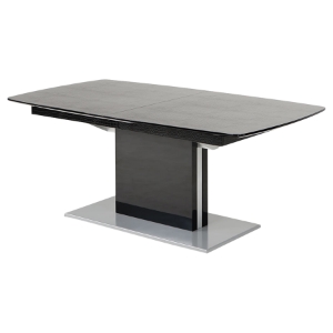 A&X Centro Modern Dining Table - Black Crocodile 