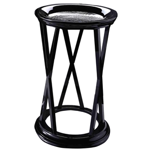Round End Table - Black 