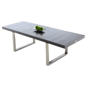 A&X Skyline Modern Rectangular Lacquer Dining Table - Black Crocodile 
