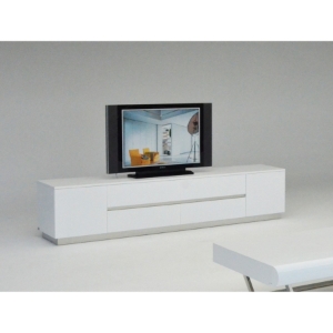 A&X Skyline Modern Crocodile TV Entertainment Center - White 