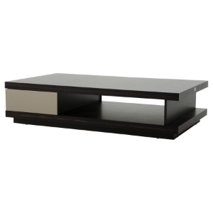 A&X Caligari Modern Rectangular Coffee Table - Oak and Gray Gloss 