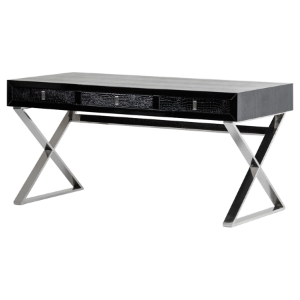 A&X Congress Transitional Desk - Black Crocodile 
