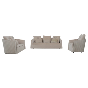 A&X Talin Modern 3 Pieces Fabric Sofa Set - Beige 