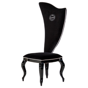 A&X Sovereign Transitional Fabric Chair - Black (Set of 2) 