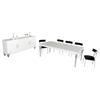 A&X Baccarat Transitional Crocodile Dining Table - White - VIG-VGUNRC838-221-WHT
