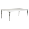 A&X Baccarat Transitional Crocodile Dining Table - White - VIG-VGUNRC838-221-WHT
