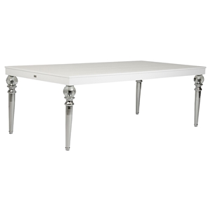 A&X Baccarat Transitional Crocodile Dining Table - White 