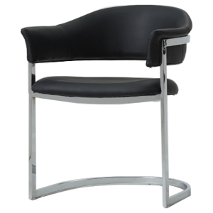 Modrest Allie Leatherette Dining Chair - Black 