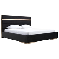 Nova Domus Cartier Modern Platform Bed - Black and Brushed Bronze