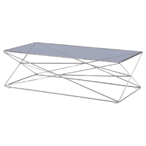 Modrest Laser Rectangular Coffee Table - Smoked 