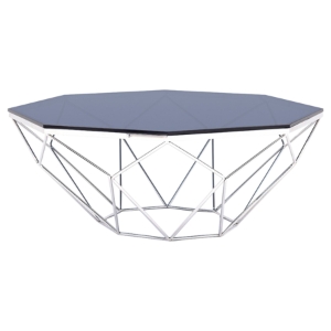 Modrest Octave Modern Coffee Table - Smoked Glass 