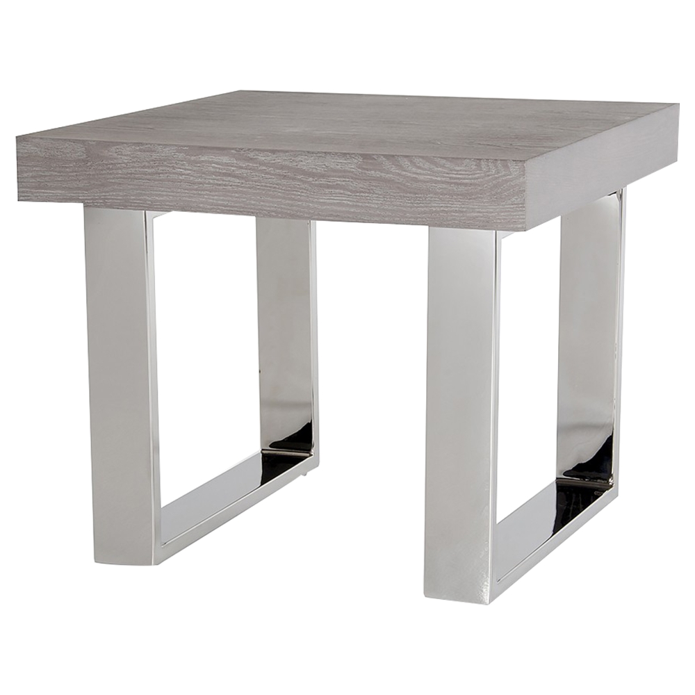 Modrest Lola End Table - Gray and Chrome | DCG Stores
