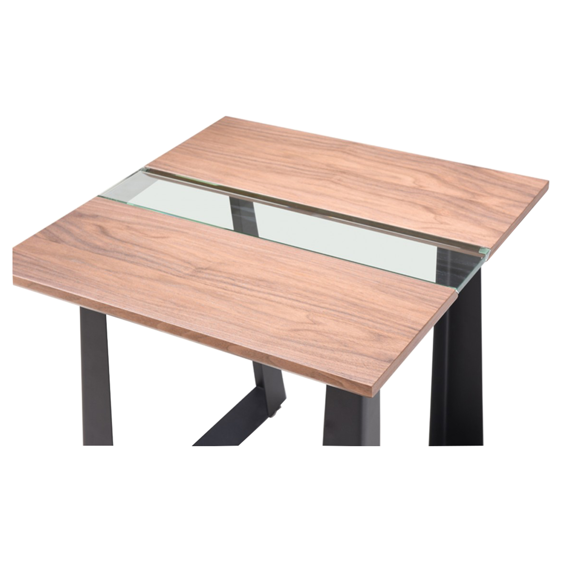 Modrest Corey Modern Square End Table - Walnut | DCG Stores