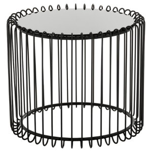 Modrest Beacon Black Round End Table - Black 