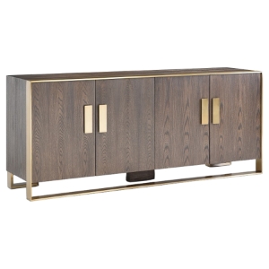 Modrest Galant Modern Buffet - Oak and Antique Brass 