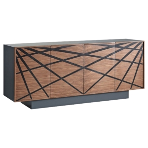 Modrest Spectra Buffet - Walnut, 4 Doors 