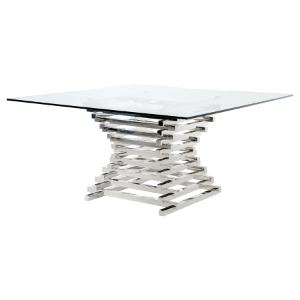 Modrest Crawford Square Dining Table - Clear 