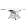 Modrest Crawford Square Dining Table - Clear - VIG-VGVCT8909