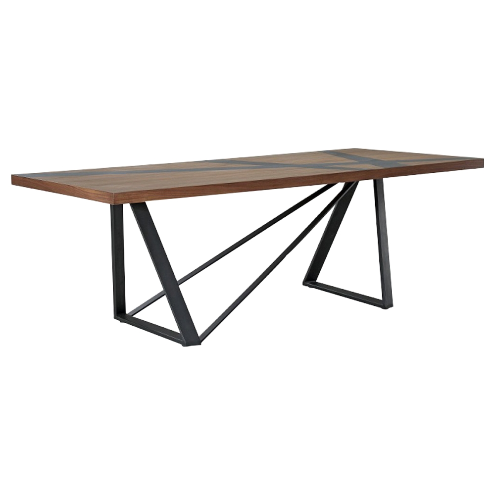 Modrest Spectra Dining Table - Walnut | DCG Stores