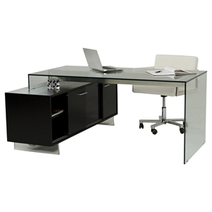 Modrest Alaska Office Desk - Black Oak 