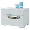 Modrest Ceres Modern LED Lacquer Nightstand - 2 Drawers, White - VIG-VGWCCG05-WHT
