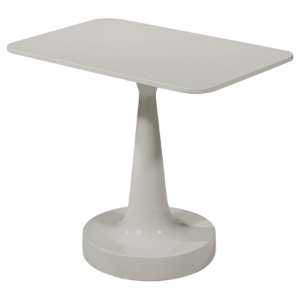 Pisa End Table - Gray, Pedestal Base 