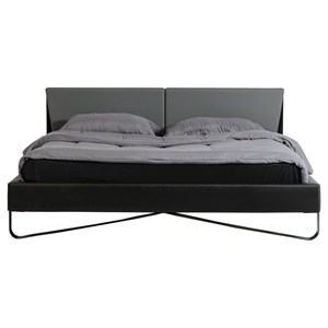 Nova Domus Stone Modern Platform Bed - Gray and Black 