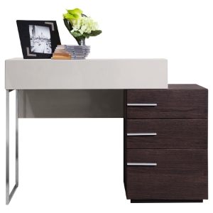 Modrest Daytona Modern Vanity Dresser - 3 Drawers, Brown Oak 
