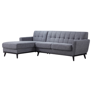 Divani Casa Corsair Sectional Sofa - Gray 
