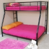 Bunk Bed - Sunset Twin / Double Size Bunk Bed in Black - WAL-BTODBL