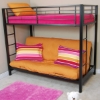 Sunset Twin / Futon Bunk Bed in Black - WAL-BTOFBL