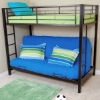 Sunset Twin / Futon Bunk Bed in Black - WAL-BTOFBL