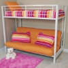 Sunrise Twin / Futon Bunk Bed in White - WAL-BTOFWH