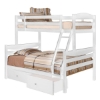 Royalton Twin / Double Size Bunk Bed with Drawers in White - WAL-BWTODWH-DR
