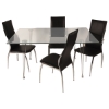 Medallion 5 PC Dining Set with Black Dining Chairs - WAL-C22SA5BL