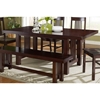 Meridian 6 Piece Wood Dining Set - Cappuccino Finish - WAL-C60M2CNO